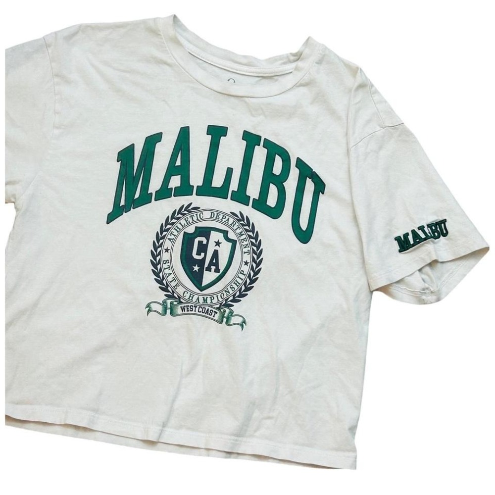 Organic Generation Malibu CA Crop Top Short Sleeve Tee T Shirt